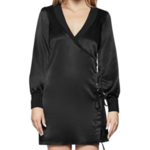 BCBGeneration Satin Lace Up Mini Dress - Picture 1 of 9